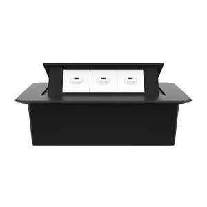 Livolo | Zwart | 3 | Pop-Up Stekkerdoos | Push | Inbouw | USB-C - Wit Livolo Nederland B.V.