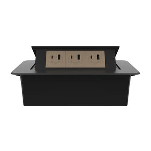 Livolo | Zwart | 3 | Pop-Up stekkerdoos | Push | Inbouw | USB & USB-C - Goud Livolo Nederland B.V.