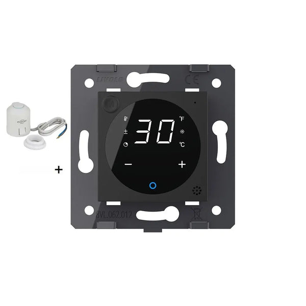 Livolo | Thermostaat met zoneregeling | Zwart | Met bedrade zonemotor