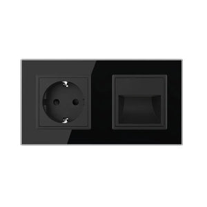 Livolo | Zwart | SR+SR | Wandcontactdoos | Wandverlichting Livolo Nederland B.V.