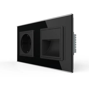 Livolo | Zwart | SR+SR | Wandcontactdoos | Wandverlichting Livolo Nederland B.V.