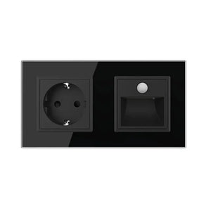 Livolo | Zwart | SR+SR | Wandcontactdoos | Wandverlichting | Beweging en nacht sensor Livolo Nederland B.V.