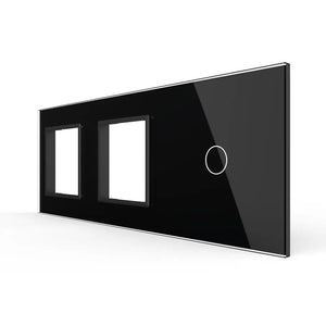 Livolo | Zwart | SR+SR+1 | Glasplaat | Combinatie Livolo Nederland B.V.