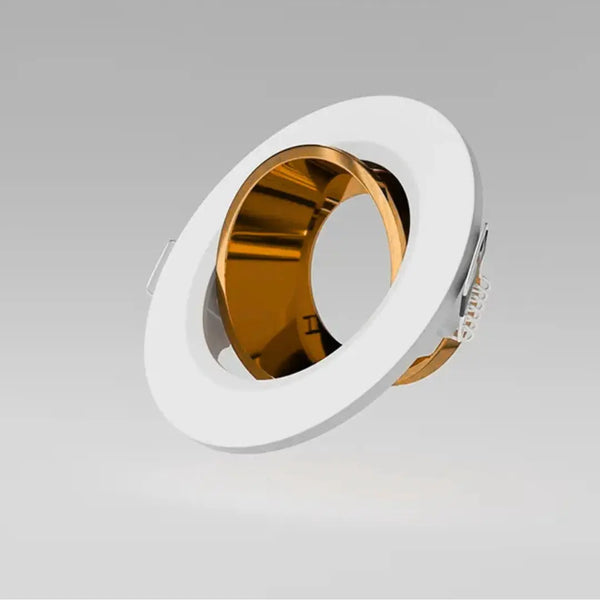 GU10 armatuur | Wit - Goud | Kantelbaar en Richtbaar | Inbouwspot | Rond | ø 76mm Livolo Nederland B.V.
