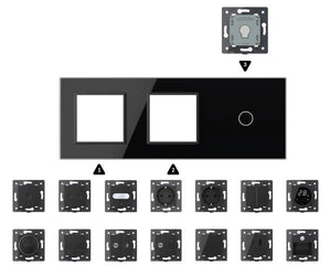 Zelf samenstellen | Zwart | Afdekraam | SR+SR+1 Livolo Nederland B.V.