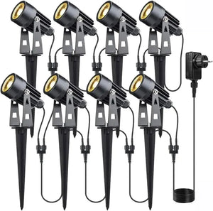 Complete Tuinspot Set | Tuinverlichting 12V | Plug and Play | 8 Tuinspots | Warm/wit Livolo Nederland B.V.