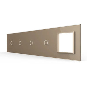 Livolo | Goud | 1+1+1+1+SR | Glasplaat | Touchschakelaar Livolo Nederland B.V.