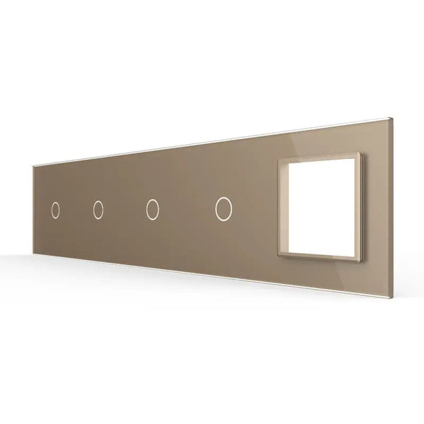 Livolo | Goud | 1+1+1+1+SR | Glasplaat | Touchschakelaar Livolo Nederland B.V.