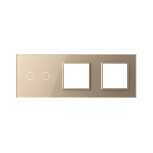 Livolo | Goud | 2+SR+SR | Glasplaat | Combinatie Livolo Nederland B.V.