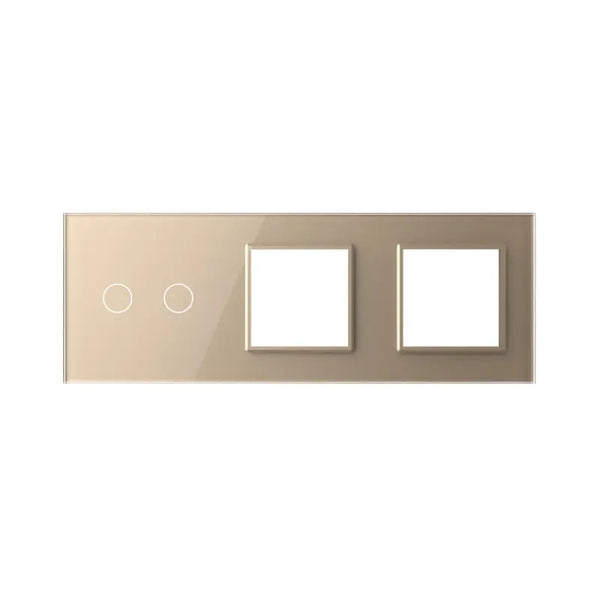 Livolo | Goud | 2+SR+SR | Glasplaat | Combinatie Livolo Nederland B.V.