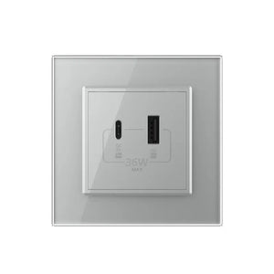 Livolo | Grijs | SR | USB + USB type C oplader Livolo Nederland B.V.