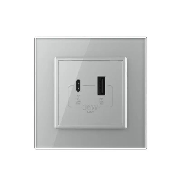 Livolo | Grijs | SR | USB + USB type C oplader Livolo Nederland B.V.