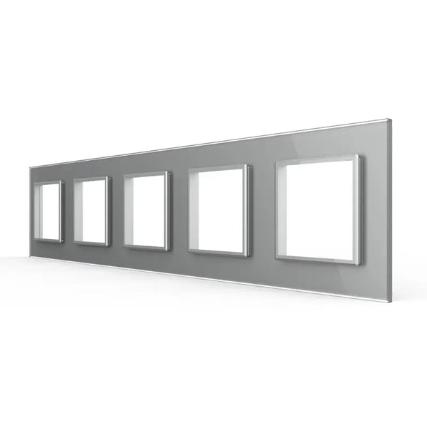 Livolo | Grijs | SR+SR+SR+SR+SR | Glasplaat Livolo Nederland B.V.