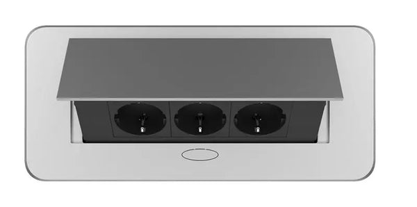 Livolo | Zilver | 3 | Pop-Up Stekkerdoos | Push | Inbouw | Stopcontacten-Zwart Livolo Nederland B.V.