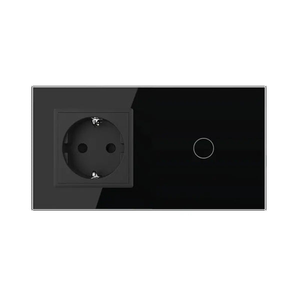 Livolo | Zwart | SR+1 | Aan/Uit | Wandcontactdoos | Schakelaar Livolo Nederland B.V.