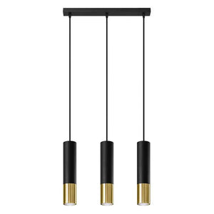 Hanglamp | 3 | Zwart met gouden buitenzijde | Luxe LED Livolo Nederland B.V.