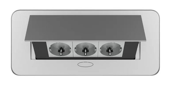 Livolo | Zilver | 3 | Pop-Up Stekkerdoos | Push | Inbouw | Stopcontacten-Grijs Livolo Nederland B.V.