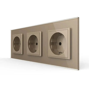 Livolo | Goud | SR+SR+SR | Wandcontactdoos Livolo Nederland B.V.