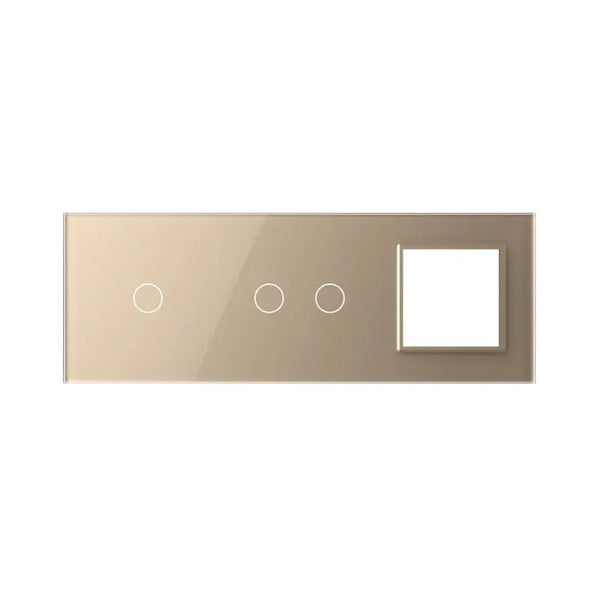 Livolo | Goud | 1+2+SR | Glasplaat | Combinatie Livolo Nederland B.V.