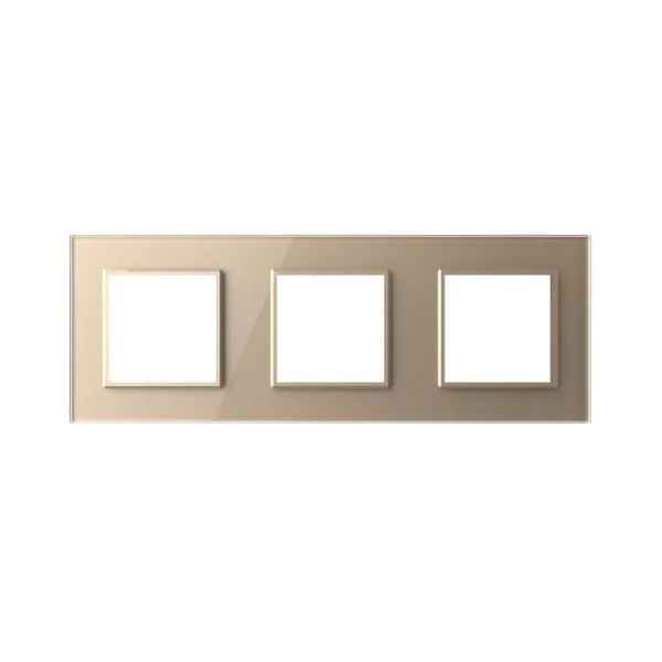Livolo | Goud | SR+SR+SR | Glasplaat Livolo Nederland B.V.