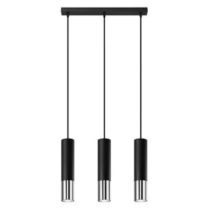 Hanglamp | 3 | Zwart met zilveren buitenzijde | Luxe LED Livolo Nederland B.V.