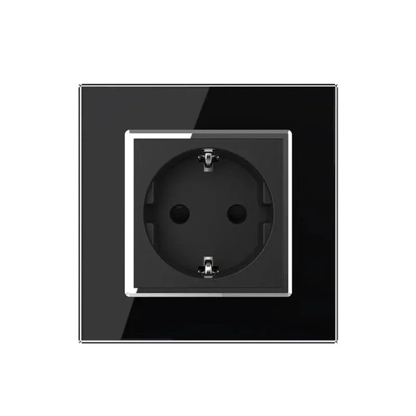 Livolo | Zwart | SR | Wandcontactdoos | Chrome frame Livolo Nederland B.V.