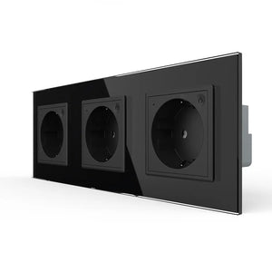 Livolo | Zwart | SR+SR+SR | Wandcontactdoos | Smart Home Livolo Nederland B.V.