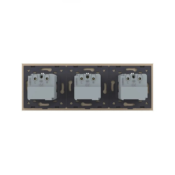 Livolo | Grijs | SR+SR+SR | Wandcontactdoos | Smart Home Livolo Nederland B.V.