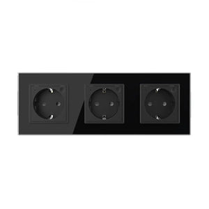Livolo | Zwart | SR+SR+SR | Wandcontactdoos | Smart Home Livolo Nederland B.V.