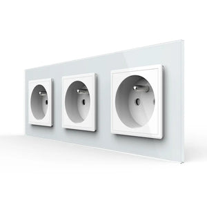 Livolo | Wit | SR+SR+SR | Wandcontactdoos | France Livolo Nederland B.V.