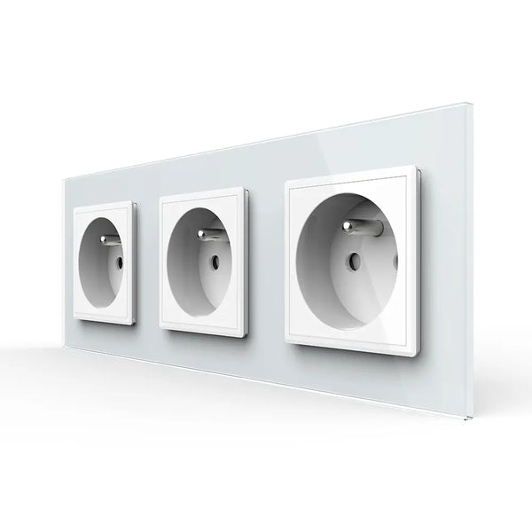 Livolo | Wit | SR+SR+SR | Wandcontactdoos | Type FR Livolo Nederland