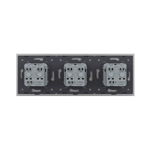 Livolo | Grijs | SR+SR+SR | Wandcontactdoos | France Livolo Nederland B.V.