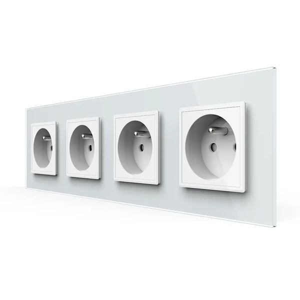 Livolo | Wit | SR+SR+SR+SR | Wandcontactdoos | Type FR Livolo Nederland
