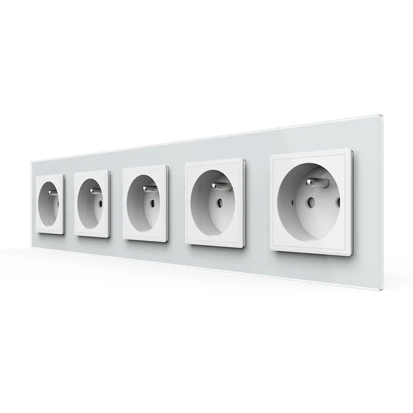 Livolo | Wit | SR+SR+SR+SR+SR | Wandcontactdoos | Type FR Livolo Nederland