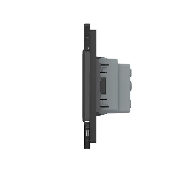 Livolo | Zwart | SR+SR+SR+SR+SR | Wandcontactdoos | France Livolo Nederland B.V.