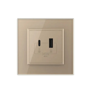 Livolo | Goud | SR | USB + USB type C oplader Livolo Nederland B.V.