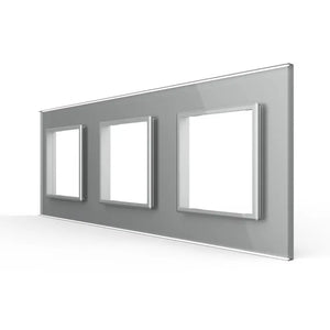 Livolo | Grijs | SR+SR+SR | Glasplaat Livolo Nederland B.V.