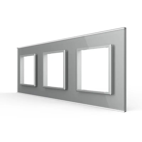 Livolo | Grijs | SR+SR+SR | Glasplaat Livolo Nederland B.V.