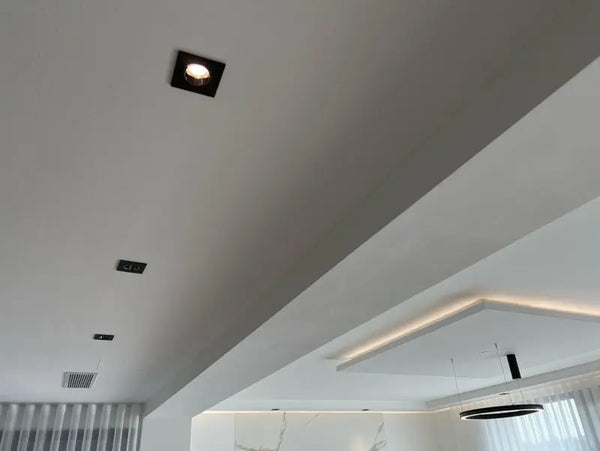 GU10 armatuur | Zwart - Chroom | Kantelbaar en Richtbaar | Inbouwspot | Vierkant | ø 76mm Livolo Nederland B.V.