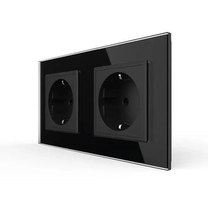 Livolo | Zwart | SR+SR | Wandcontactdoos Livolo Nederland B.V.