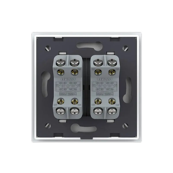 Livolo | Wit | 2 | Aan/Uit | Kruis | Wipschakelaar Livolo Nederland B.V.