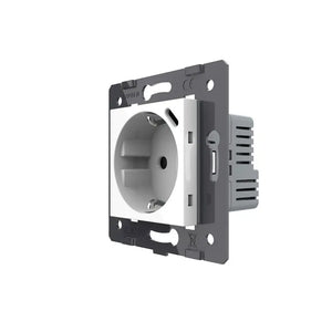 Livolo | Wit | SR | Module | Wandcontactdoos + USB-C Oplader Livolo Nederland B.V.