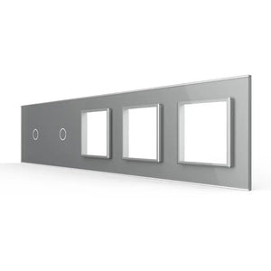 Livolo | Grijs | 1+1+SR+SR+SR | Glasplaat | Combinatie Livolo Nederland B.V.