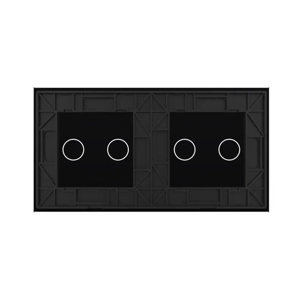 Livolo | Zwart | 2+2 | Glasplaat | Touchschakelaar Livolo Nederland B.V.