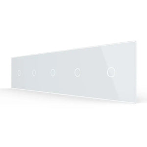 Livolo | Wit | 1+1+1+1+1 | Glasplaat | Touchschakelaar Livolo Nederland B.V.