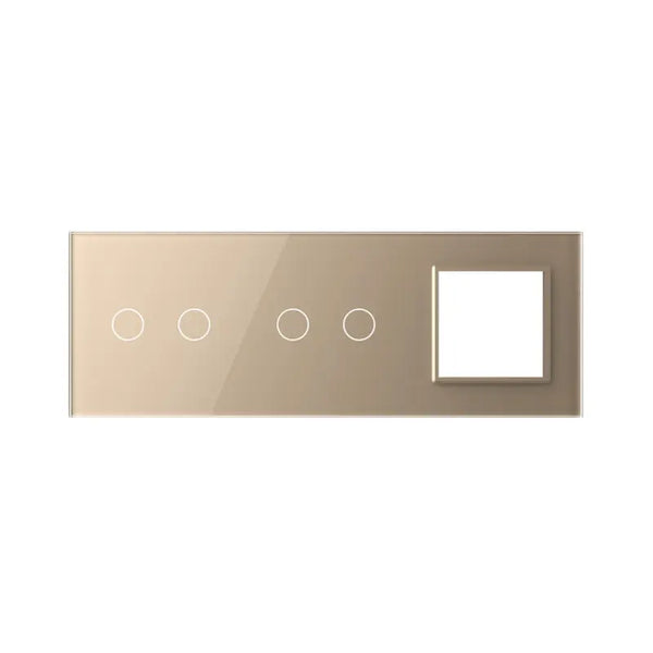 Livolo | Goud | 2+2+SR | Glasplaat | Combinatie Livolo Nederland B.V.