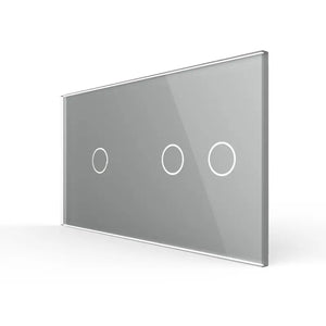 Livolo | Grijs | 1+2 | Glasplaat | Touchschakelaar Livolo Nederland B.V.