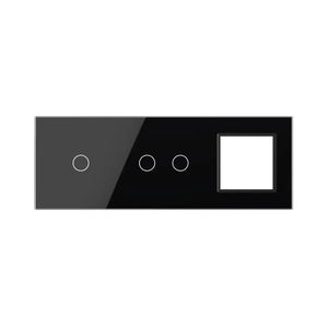 Livolo | Zwart | 1+2+SR | Glasplaat | Combinatie Livolo Nederland B.V.