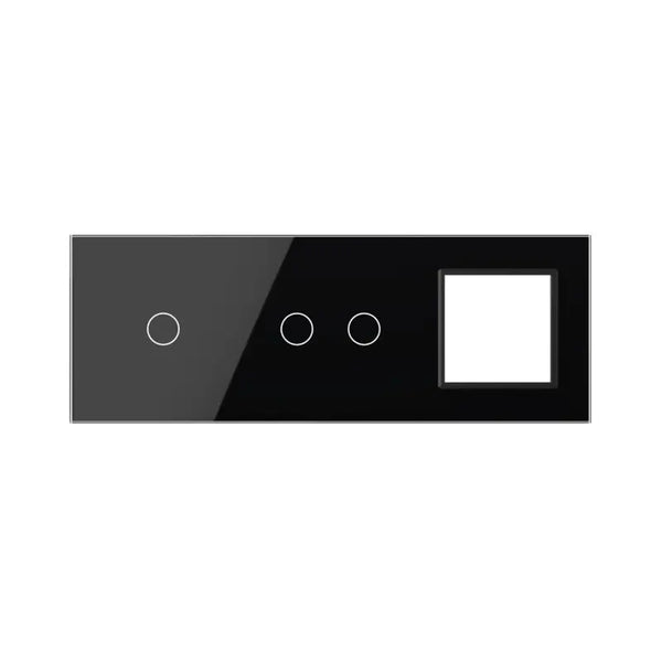 Livolo | Zwart | 1+2+SR | Glasplaat | Combinatie Livolo Nederland B.V.