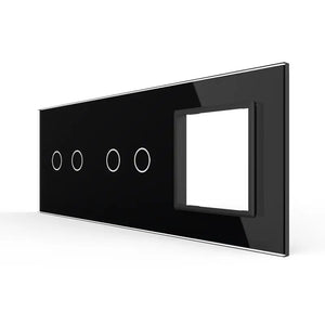 Livolo | Zwart | 2+2+SR | Glasplaat | Combinatie Livolo Nederland B.V.